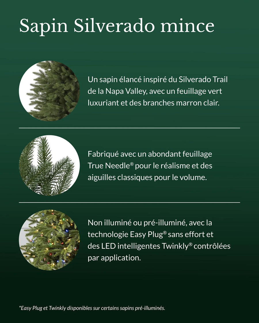 Sapins de Noël artificiels Silverado minces