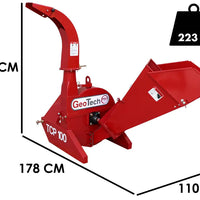 Broyeur de branches à tracteur GeoTech Pro TCP 100 - Neuf Lomibois